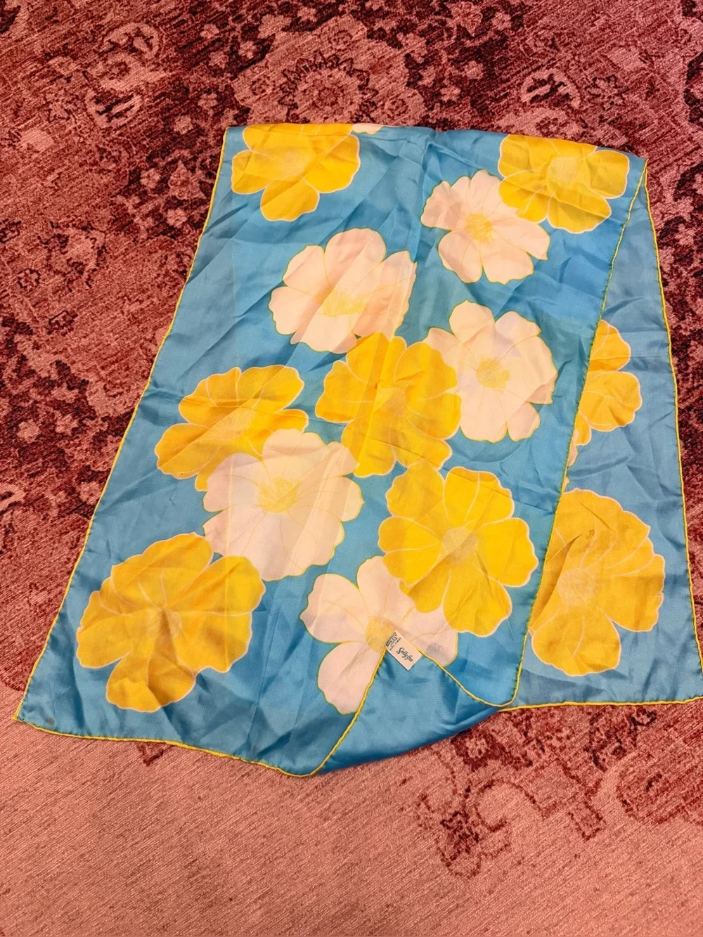 Bundle of 12 Vintage Scarves- Silk, Polyester, Cotton etc.
